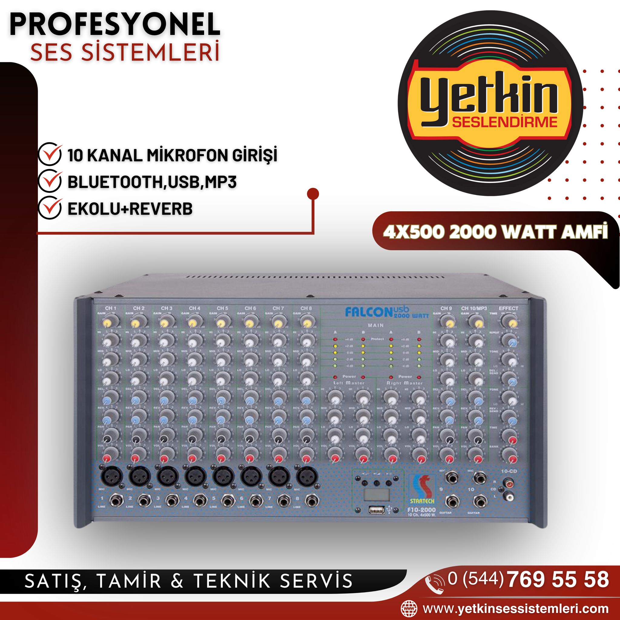 4x500 2000 WATT AMFİ